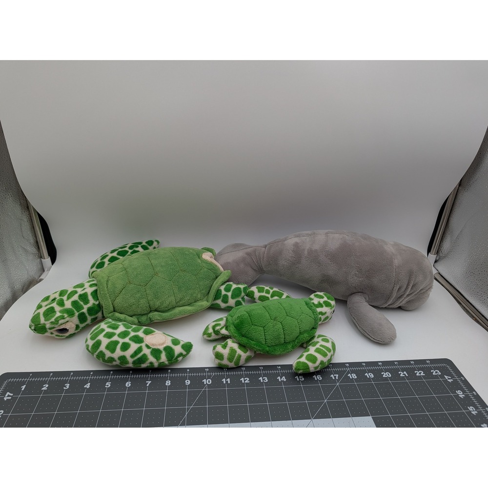 Wildlife Artists Green Sea Turtle Plush Manatee Lot
